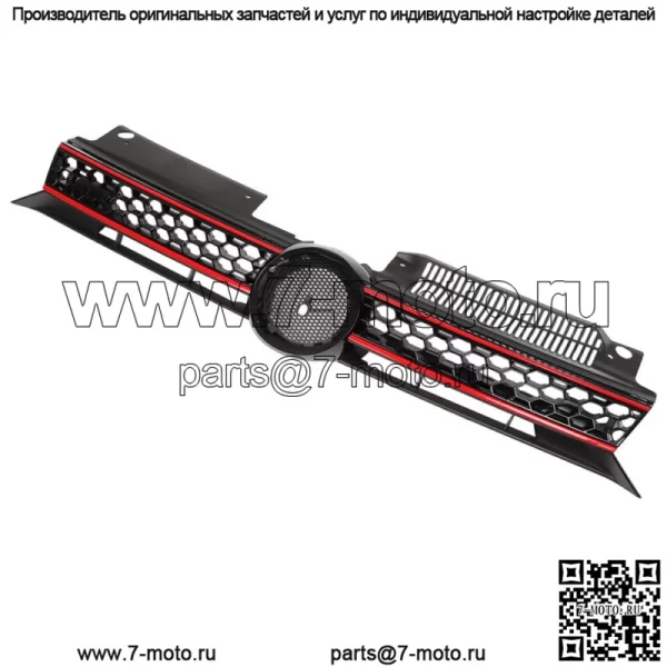 Для Volkswagen Golf MK6 2010-2012 2013 Верхняя решетка капота Honeycomb Черный Пластик - Image 3