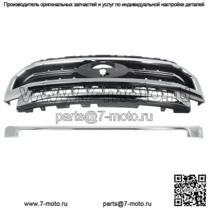 Для Ford F-250 F-350 2020-2022 Lariat Chrome Grill Satin Aluminum&Black