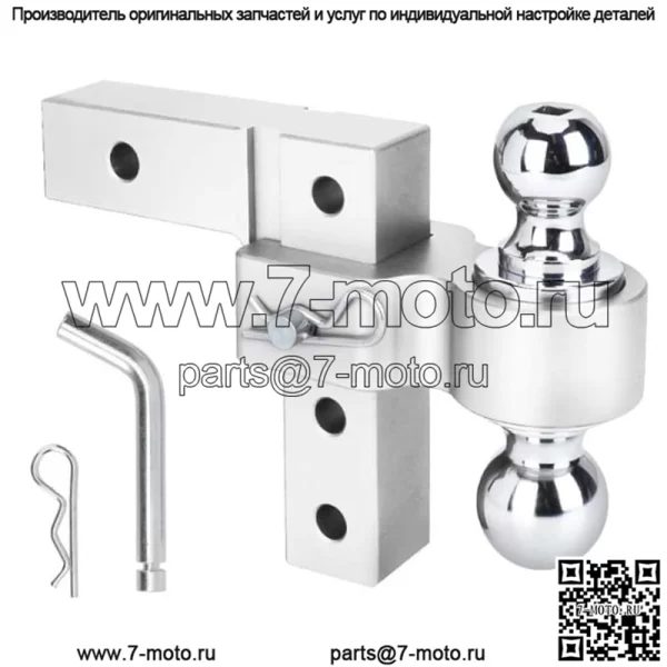 6-дюймовый крюк для прицепа 2"*2-5/16" с двойным замком#серебристый