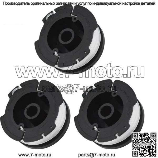 3X катушки для триммера BLACK+DECKER, замена AF-100-3ZP GH900 с леской 0,065 дюйма - Image 3