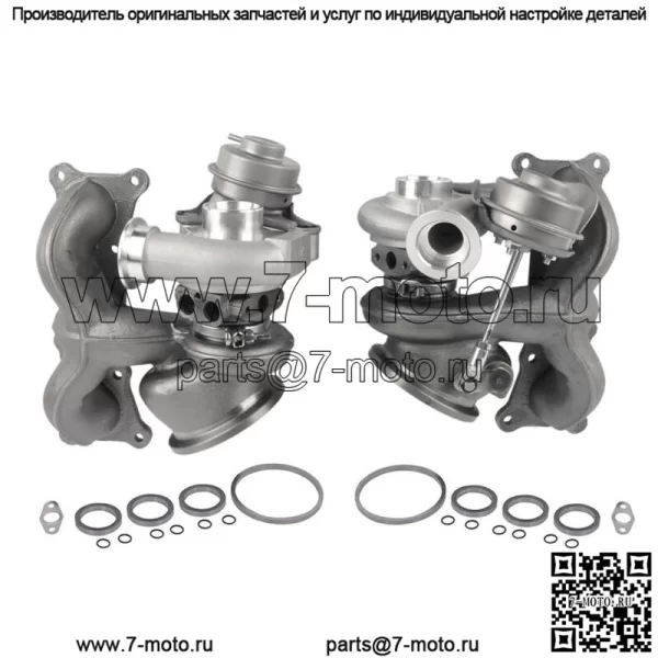 Турбокомпрессор Twin Turbos TD03 подходит для BMW N54 335i 335xi 335is 3.0L 2007-2013
