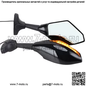 Для Yamaha YZF R1 R6 FZ1 FZ6 600R R3 мотоцикл черный зеркальный светодиодный указатель поворота