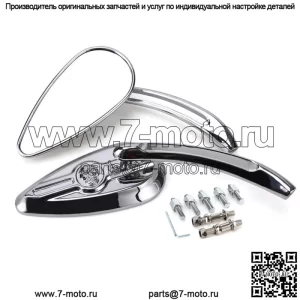 Мотоциклетные хромированные зеркала для Harley Touring Road King Street Glide Softail Dyna
