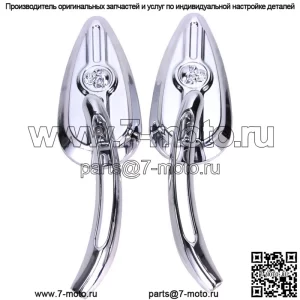 Мотоциклетные зеркала в форме черепа-слезы для Harley Touring Road King Sportster 883 XL