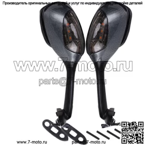 Боковые зеркала заднего вида с поворотниками для Suzuki GSXR1000 GSXR600 GSXR750 06-15