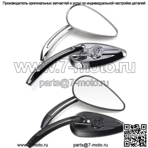 Боковое зеркало для мотоцикла Skull для Harley Touring Sportster XL Softail Dyna Fatboy