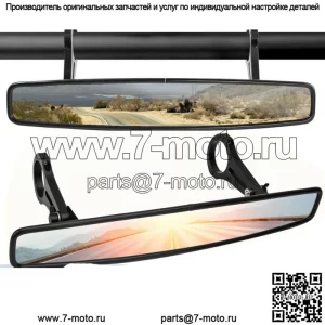 Зеркало заднего вида UTV, центральное зеркало, 2-дюймовая дуга безопасности для Polaris RZR 800 900 1000 XP