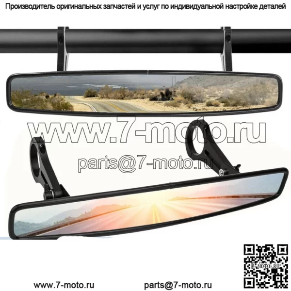 Зеркало заднего вида UTV, центральное зеркало, 2-дюймовая дуга безопасности для Polaris RZR 800 900 1000 XP
