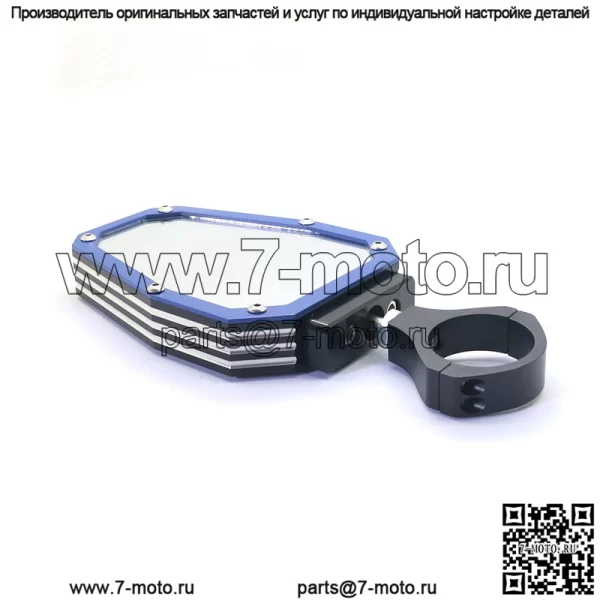 Зеркала заднего вида для мотоцикла Beach Buggy All Terrain Mirror, отражатель для мотоцикла 1,75/2, универсальный для ATV/UTV, синие - Image 2