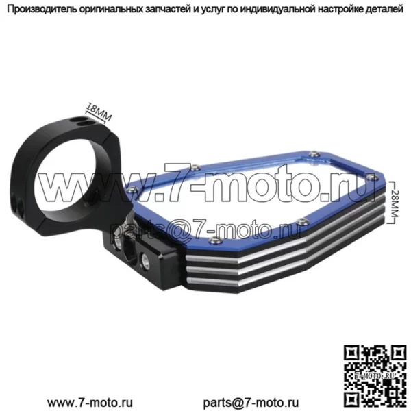 Зеркала заднего вида для мотоцикла Beach Buggy All Terrain Mirror, отражатель для мотоцикла 1,75/2, универсальный для ATV/UTV, синие - Image 3