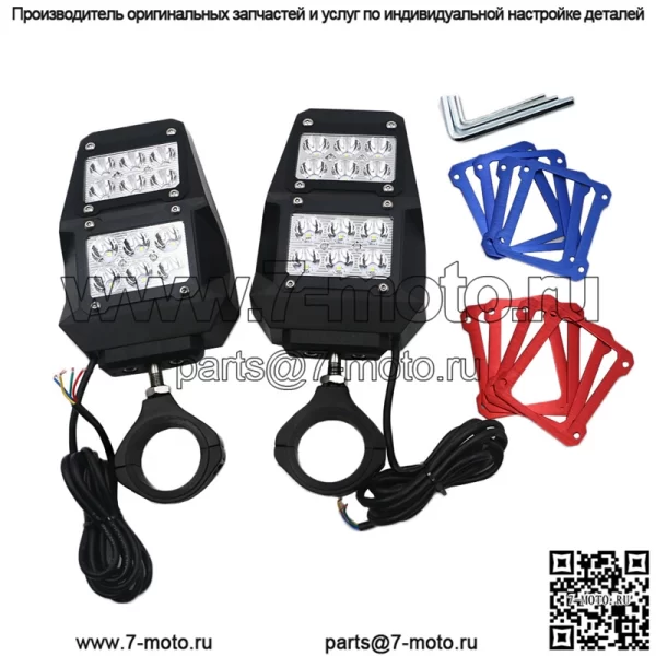 Для UTV Polaris RZR 1.75"-2" каркас заднего вида боковые зеркала со светодиодными фонарями