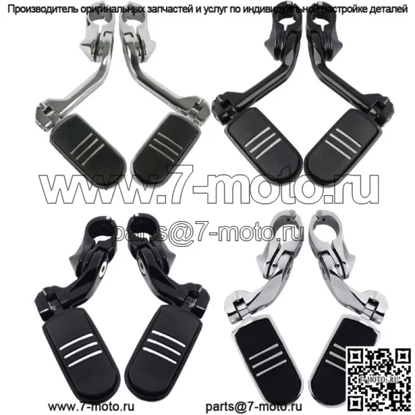 1,25" 1-1/4" шоссейные подножки педали для Harley Touring Road King Street Glide