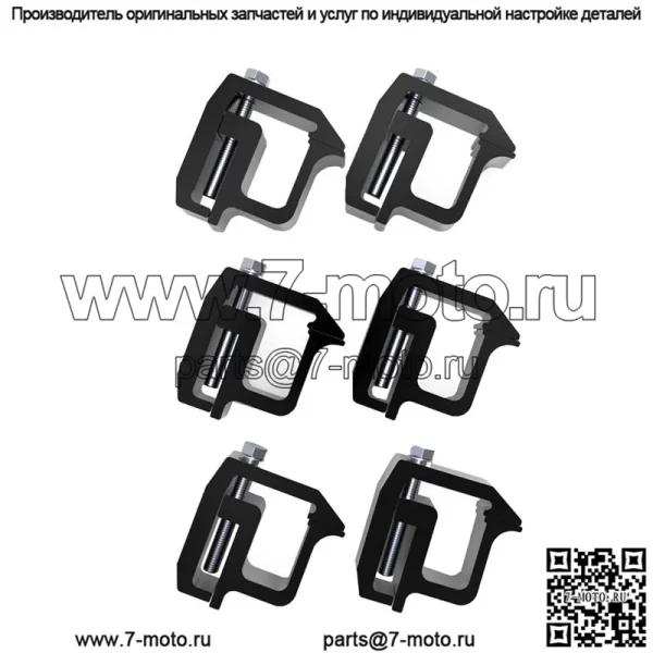 Фиксирующий зажим, 6 шт., черный - Image 3