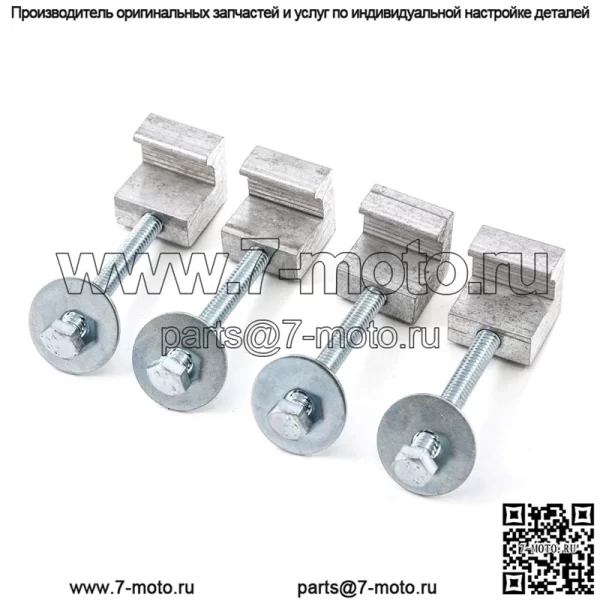 J-образный зажим для фиксации, 4 шт., серебро - Image 2