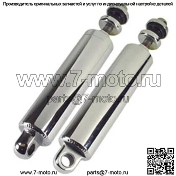 Хромированные узкие заниженные амортизаторы для Harley FXST FLST Softail Fat Boy Deluxe 00+ (для: Harley-Davidson)