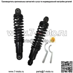 Черные усиленные амортизаторы 12" с регулируемым дорожным просветом, задняя подвеска Dyna FXDWG (для: Harley-Davidson)