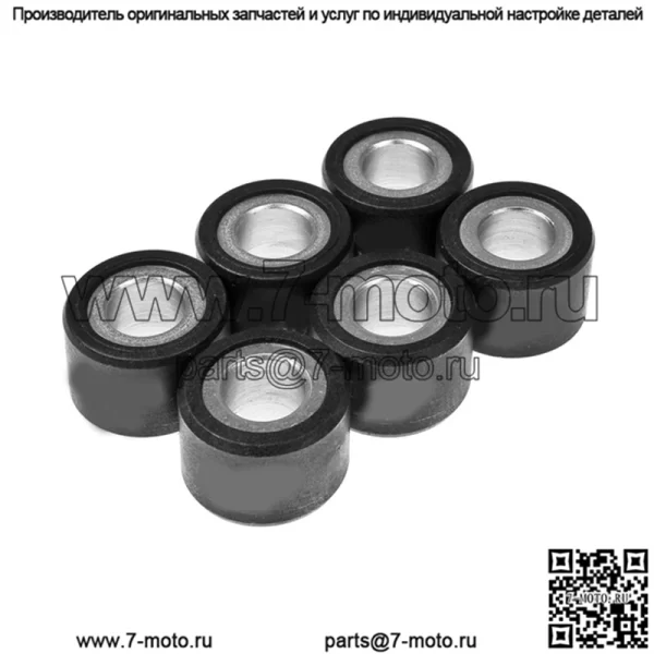 ролики вариатора/грузы 25x21,8 - 17,00 г, 6 шт.