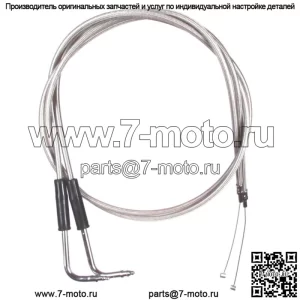 Комплект тросов дроссельной заслонки из нержавеющей стали +6" 1996-2007 Harley Road King FLHR (для: Harley-Davidson)
