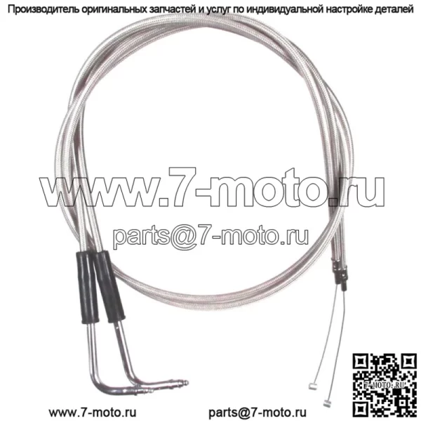 Комплект тросов дроссельной заслонки из нержавеющей стали +6" 1996-2007 Harley Road King FLHR (для: Harley-Davidson)