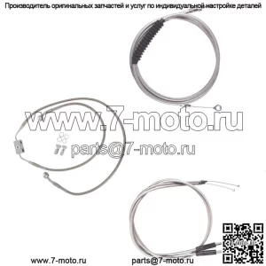 Комплект троса и тормозной магистрали из нержавеющей стали для Harley Dyna 18 дюймов с ABS (для Harley-Davidson) 2012-2017 гг.