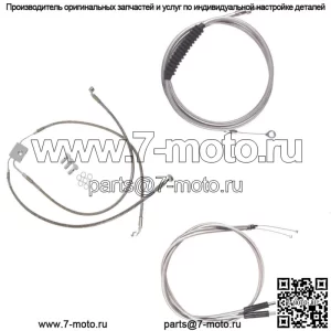 Комплект из нержавеющего троса и тормозной магистрали Bsc DD 18" Apes 2012-2017 Harley Dyna с ABS (для: Harley-Davidson)