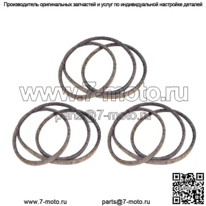 Комплект из трех ремней для палубы 1/2" x 95,5" Подходит для Husqvarna GTH200 Подходит для AYP 144959
