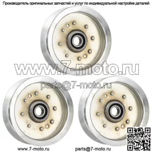 Комплект плоских натяжных шкивов для John Deere L120 L130 L100 L110 L118 L111 D140, 3 шт.