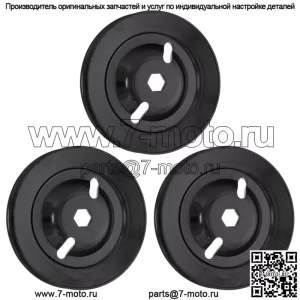 Комплект шкивов шпинделя деки для John Deere L120 L130 LA130 LA140 145 155C 3 шт. в упаковке