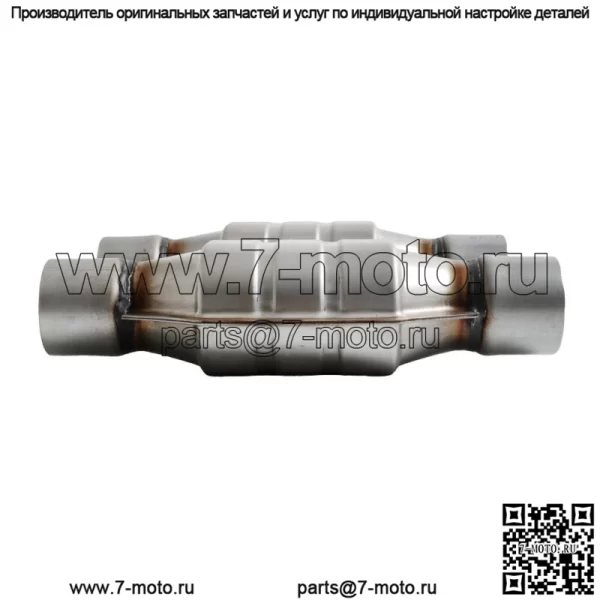 Для Chevy Silverado 1500 GMC Ford 2PCS 2.5" Универсальный каталитический нейтрализатор серебристый - Image 4