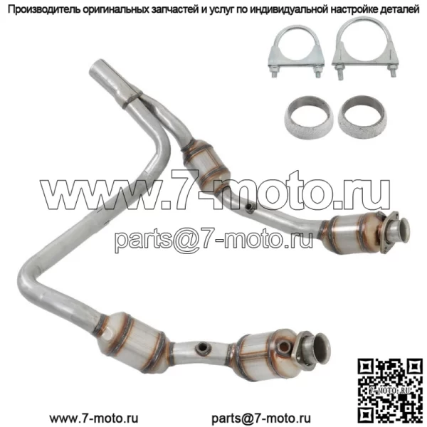 Для Jeep Wrangler JK 3.8L 2007-2009 гг. Передний каталитический нейтрализатор Y-образной трубы