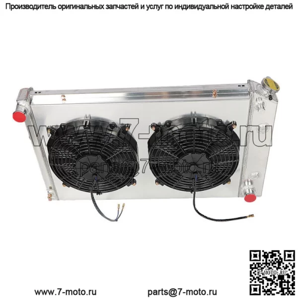 Для Chevy 1970-81 Camaro/ 1978-87 Monte Carlo 3-рядный алюминиевый радиатор + кожух вентилятора - Image 2