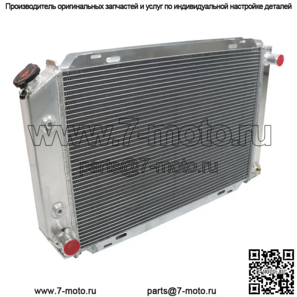 Радиатор 3-х рядный полностью алюминиевый для Ford Mustang 1980-1993, Mercury AT 1980-1988 - Image 2