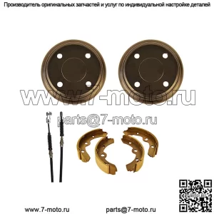 Комплект для ремонта тормозов гольф-кара Club Car DS 2000+, тросы, колодки и барабаны, НОВЫЙ