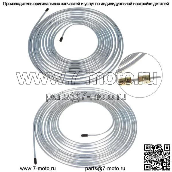 Комплект оцинкованных тормозных трубок 25 футов. 3/16" и 1/4" Все фитинги - Image 2