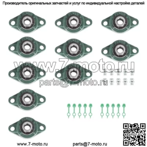 10 шт. UCFL202-10 Подшипник опорный фланцевый с отверстием 5/8 дюйма, 2 болта, сплошное основание
