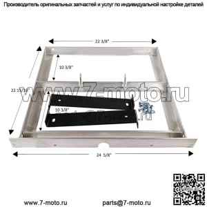 Алюминиевый поддон для батареи и крепеж для гольф-кара EZGO TXT/MEDALIST 1994+, 36/48 В