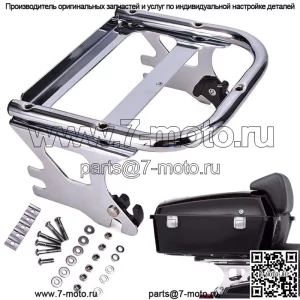 Для 97-08 Tour Pack Harley Touring Trunk Mount Two-up Rack Chrome Tour Pak Pack