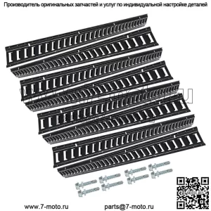 Восемь 5-футовых крепежных рельс E-Track, стальные крепежные рельсы E-Track с порошковым покрытием