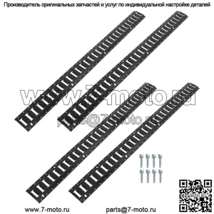 Стальные стяжки E-Track с черным порошковым покрытием, четыре 5-футовые стяжные рельсы E-Track