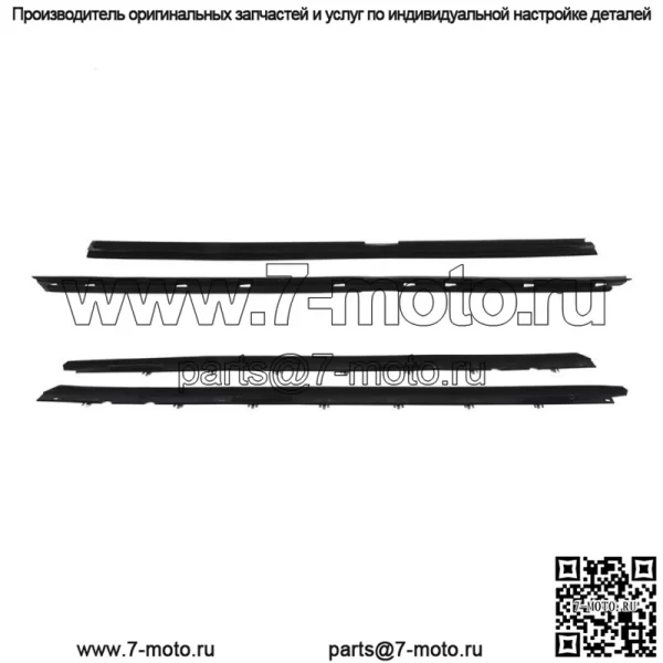 Комплект войлочных уплотнителей для окон Sweep Weatherstrip, 4 шт. для Chevy Corvette 1990-96 гг. - Image 2