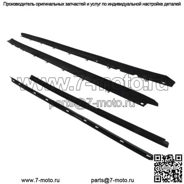 Комплект войлочных уплотнителей для окон Sweep Weatherstrip, 4 шт. для Chevy Corvette 1990-96 гг. - Image 5