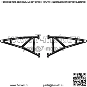 Нижние рычаги A с высоким клиренсом для Polaris RZR XP Turbo/XP 4 Turbo 2016-2021 гг. | 2 нерегулируемых A-образных рычага | Voodoo Velocity Blue | Стандартные шаровые шарниры | Труба 1,25 дюйма на 25% больше стандартной