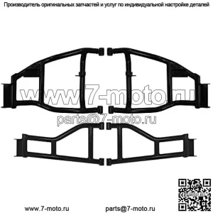 Комплект для лифта Heavy Duty 6" для Honda Pioneer 1000/1000-5 (2016-2021) - черный - полный комплект с новыми осями Rhino 2.0, Uniball и шпильками, А-образными рычагами, рулевыми тягами и многим другим!