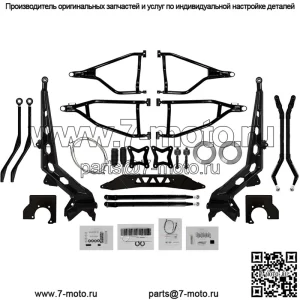 Комплект для подъема подвески повышенной прочности 7-10 дюймов для Polaris RZR XP 1000/4 1000 (2014+) - красный - полный комплект с новыми осями X300, рычагами, комплектом рулевых тяг, продольными рычагами, тормозными магистралями и многим другим