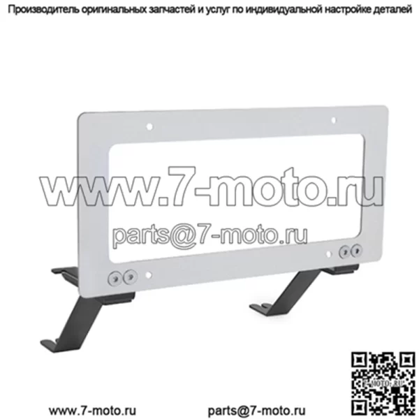 Рамка номерного знака Tesla модель 3 #серебро