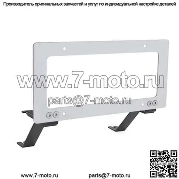 Рамка номерного знака Tesla модель Y #серебро