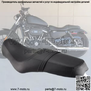 Кожаное двухместное сиденье водителя и заднего пассажира для Harley Sportster XL 883 1200 48