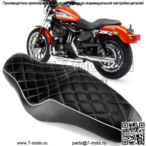 Водительское пассажирское сиденье 2 Up для Harley Sportster XL 883 1200 72 Iron Custom