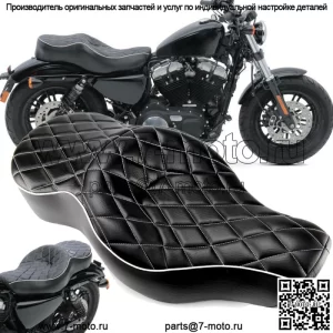 Водительское, пассажирское, двухместное сиденье для Harley Sportster XL 883 1200 72 48 04-UP